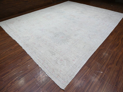 Oushak Oushak hand-knotted wool rug in Ivory, 11'11" x 15' — SKU O088026 (view 3)