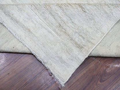 Ivory 11'8" x 15'2" Oushak And Peshawar Hand knotted Wool Rug - Sku: O088027