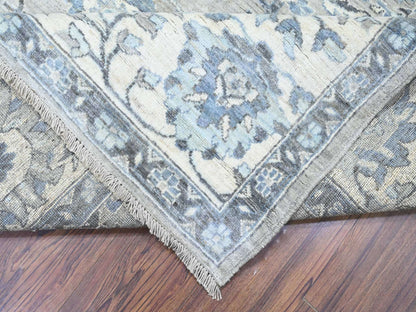 Heriz Oushak hand-knotted wool rug in Gray & Ivory, 8'3" x 9'11" — SKU O088045 (view 6)