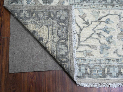 Grey 11'6" x 14'11" Oushak And Peshawar Hand knotted Wool Rug - Sku: O088078