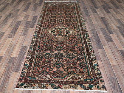 Orange 3'0" x 8'1" Vintage Hand knotted Wool Rug - Sku: O0880