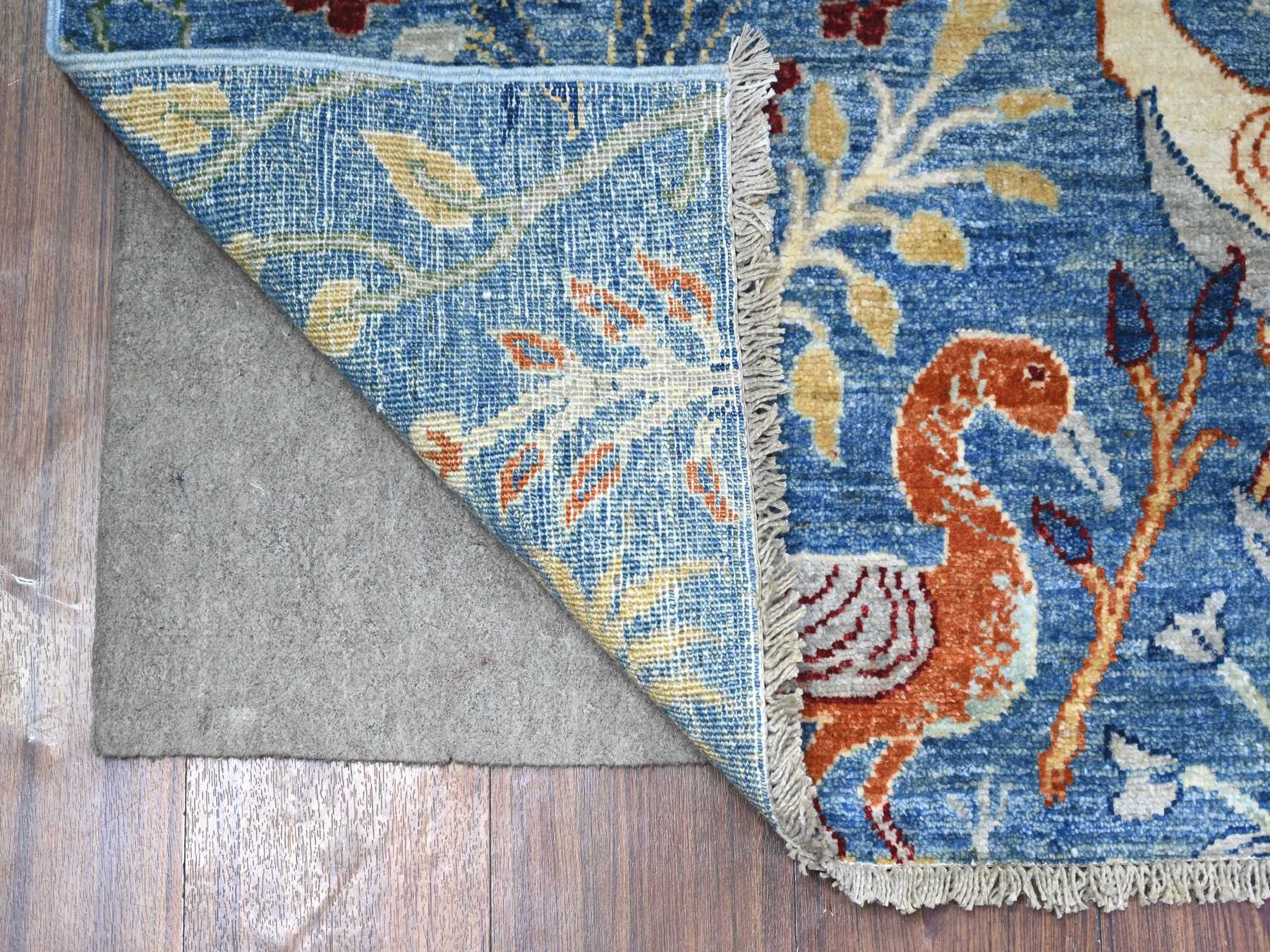 Peshawar Oushak hand-knotted wool rug in Blue, 5' x 6'4" — SKU O088110 (view 2)