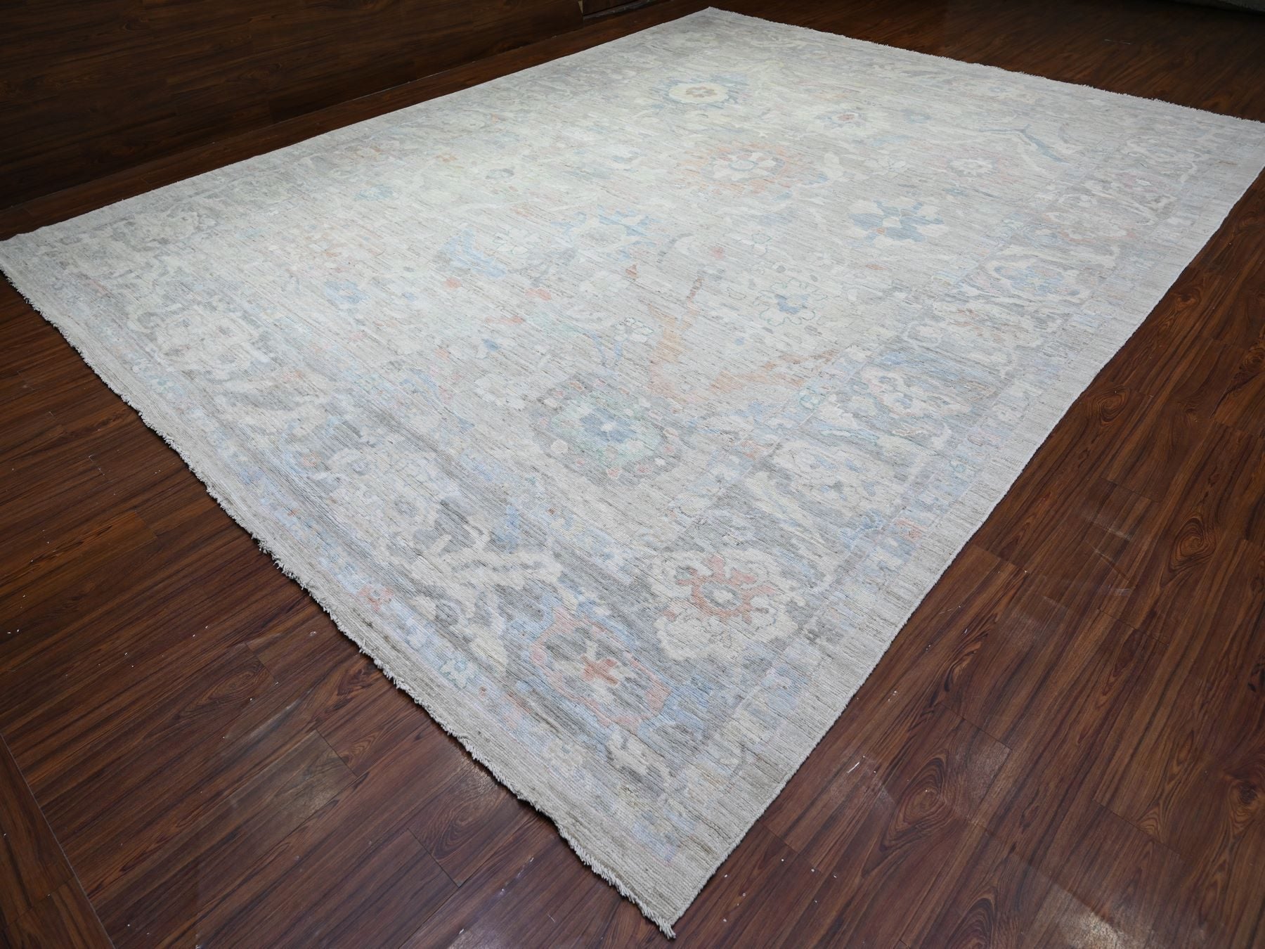 Oushak Oushak hand-knotted wool rug in Gray, 11'11" x 15'5" — SKU O088136 (view 3)