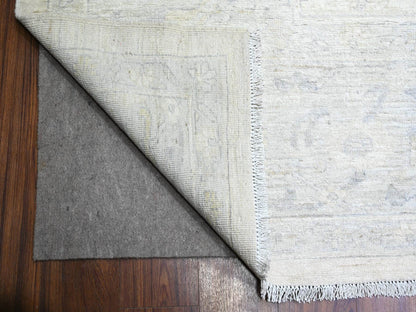 Ivory 11'6" x 15'3" Oushak And Peshawar Hand knotted Wool Rug - Sku: O088141