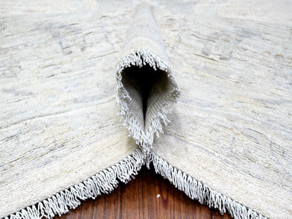 Peshawar Oushak hand-knotted wool rug in Ivory & Gray, 11'6" x 15'3" — SKU O088141 (view 5)