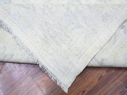 Peshawar Oushak hand-knotted wool rug in Ivory & Gray, 11'6" x 15'3" — SKU O088141 (view 6)