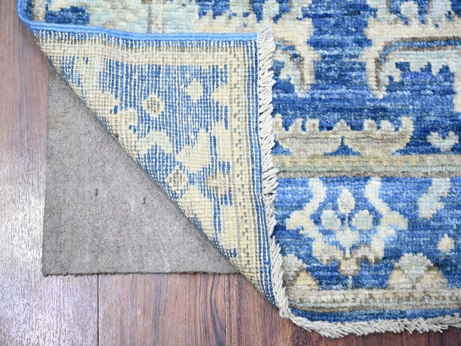 Oushak Oushak hand-knotted wool runner in Blue, 2'7" x 7'10" — SKU O088147 (view 2)