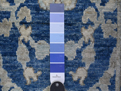 Oushak Oushak hand-knotted wool runner in Blue, 2'7" x 7'10" — SKU O088147 (view 3)
