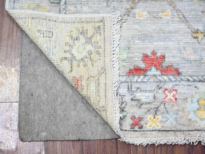 Oushak Oushak hand-knotted wool runner in Gray, 3'1" x 10'6" — SKU O088149 (view 2)