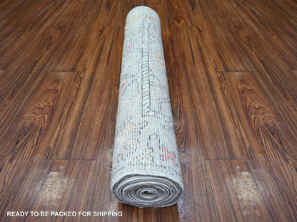Oushak Oushak hand-knotted wool runner in Gray, 3'1" x 10'6" — SKU O088149 (view 4)