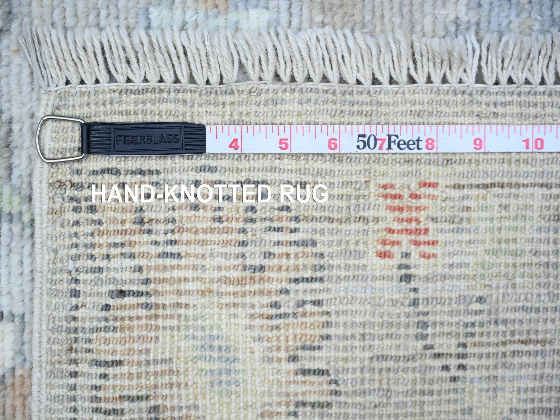 Oushak Oushak hand-knotted wool runner in Gray, 3'1" x 10'6" — SKU O088149 (view 6)