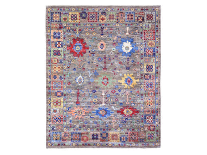 Mahal Oushak hand-knotted wool rug in Gray, 8' x 9'10" — SKU O088193