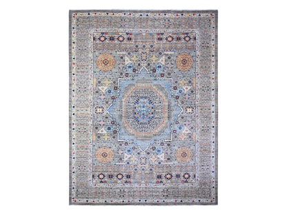 Mamluk Oushak hand-knotted wool rug in Gray, 12' x 15'9" — SKU O088207