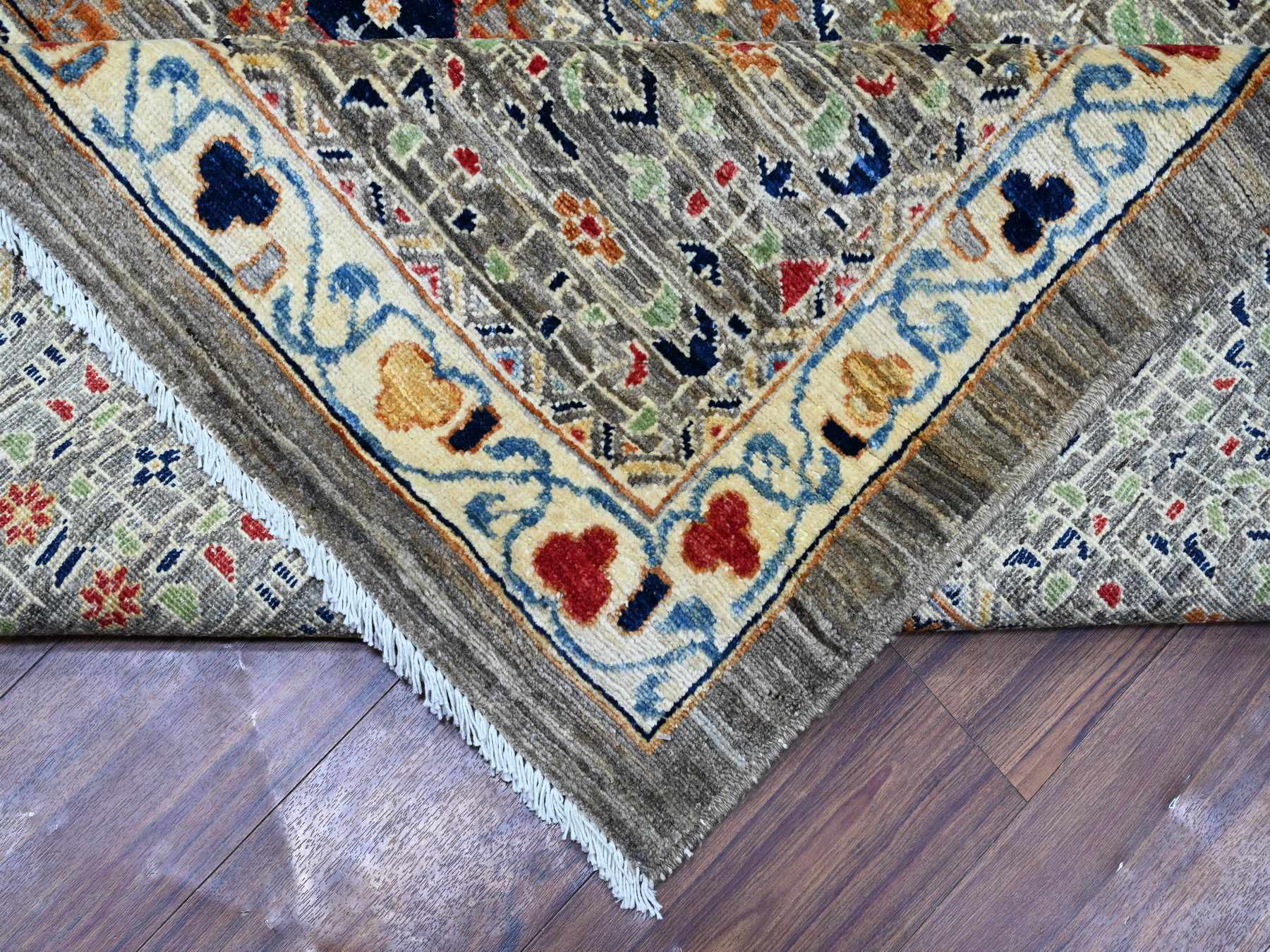 Mamluk Oushak hand-knotted wool rug in Gray, 12' x 15'9" — SKU O088207 (view 6)