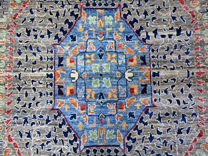 Mamluk Oushak hand-knotted wool rug in Gray, 12' x 15'9" — SKU O088207 (view 8)