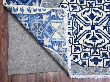 Blue 9'11" x 13'8" Mamluk Hand knotted Wool Rug - Sku: O088209