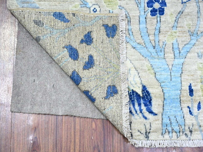 Peshawar Oushak hand-knotted wool rug in Gray, 3' x 4'10" — SKU O088222 (view 2)