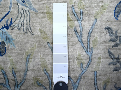 Peshawar Oushak hand-knotted wool rug in Gray, 3' x 4'10" — SKU O088222 (view 3)