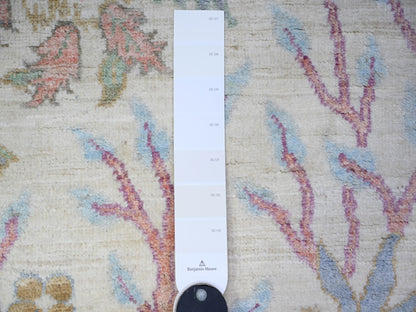 Peshawar Oushak hand-knotted wool runner in Ivory, 2'11" x 6'1" — SKU O088229 (view 3)