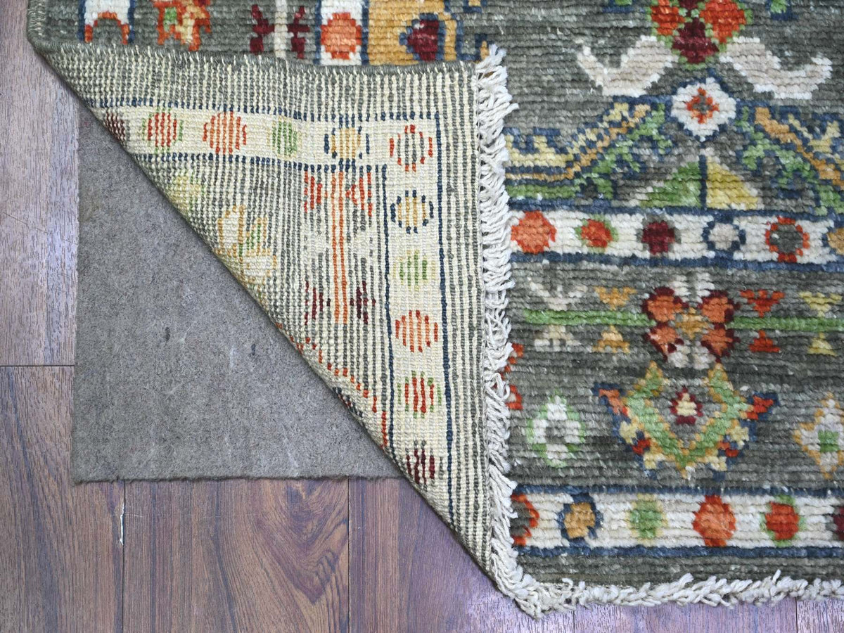Oushak Oushak hand-knotted wool runner in Gray, 4'2" x 10'3" — SKU O088234 (view 2)