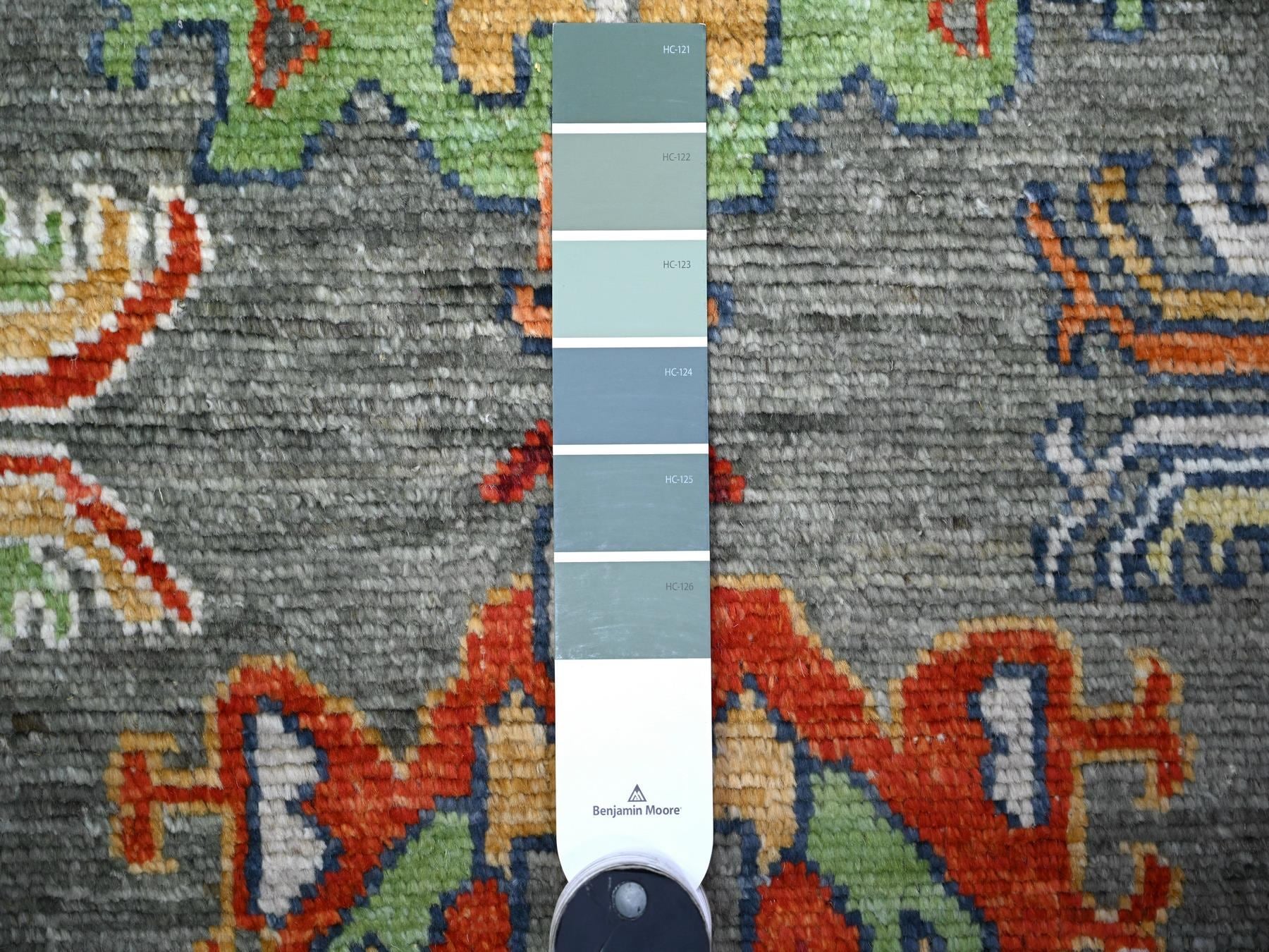 Oushak Oushak hand-knotted wool runner in Gray, 4'2" x 10'3" — SKU O088234 (view 3)