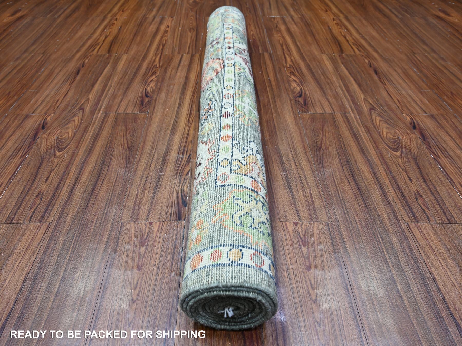 Oushak Oushak hand-knotted wool runner in Gray, 4'2" x 10'3" — SKU O088234 (view 4)