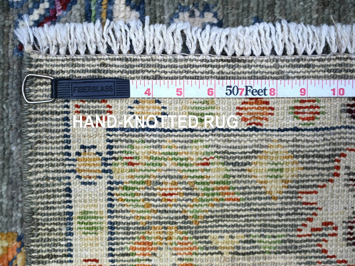 Oushak Oushak hand-knotted wool runner in Gray, 4'2" x 10'3" — SKU O088234 (view 6)