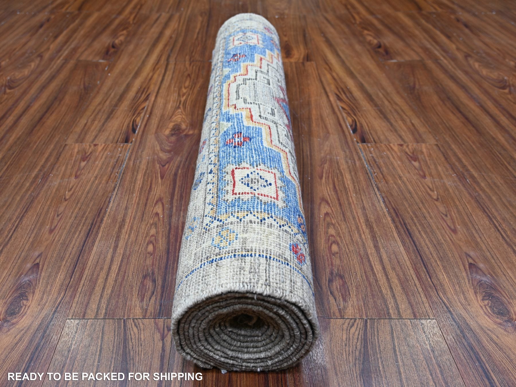 Oushak Oushak hand-knotted wool runner in Gray, 3' x 11'8" — SKU O088242 (view 4)