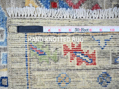 Oushak Oushak hand-knotted wool runner in Gray, 3' x 11'8" — SKU O088242 (view 6)