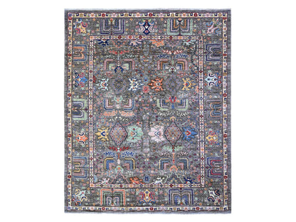 Oushak hand-knotted wool rug in Gray, 8'2" x 9'11" — SKU O088268