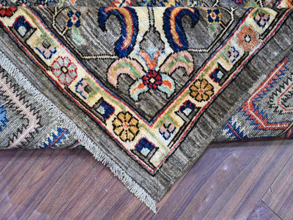 Oushak hand-knotted wool rug in Gray, 8'2" x 9'11" — SKU O088268 (view 6)