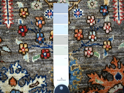 Oushak hand-knotted wool rug in Gray, 8'2" x 9'11" — SKU O088268 (view 7)