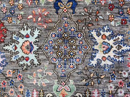 Oushak hand-knotted wool rug in Gray, 8'2" x 9'11" — SKU O088268 (view 8)