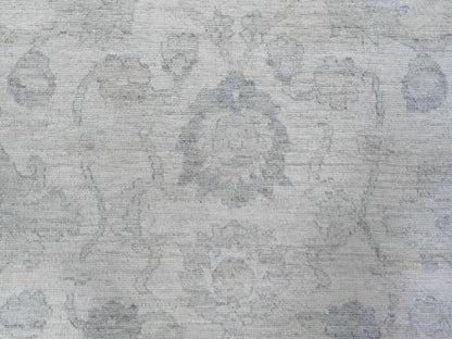 Peshawar Oushak hand-knotted wool rug in Ivory & Gray, 8'8" x 11'5" — SKU O088297 (view 8)