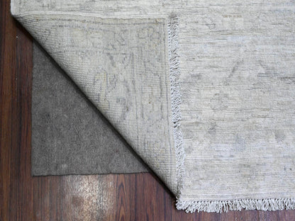Ivory 8'8" x 11'7" Oushak And Peshawar Hand knotted Wool Rug - Sku: O088299