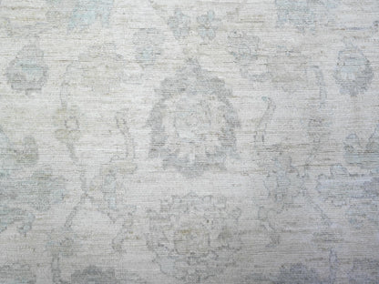 Ivory 8'8" x 11'7" Oushak And Peshawar Hand knotted Wool Rug - Sku: O088299