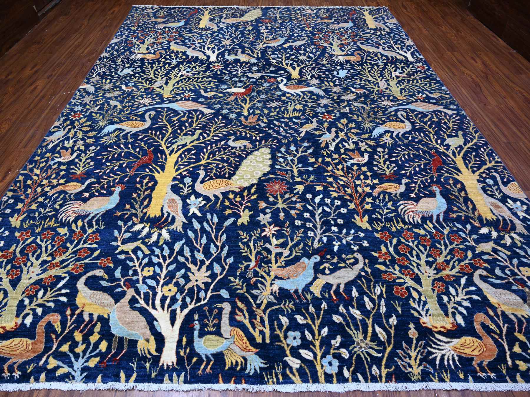 Peshawar Oushak hand-knotted wool rug in Blue, 10'1" x 13'2" — SKU O088309 (view 2)