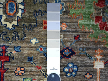 Mahal Oushak hand-knotted wool rug in Gray, 4'1" x 5'7" — SKU O088331 (view 3)