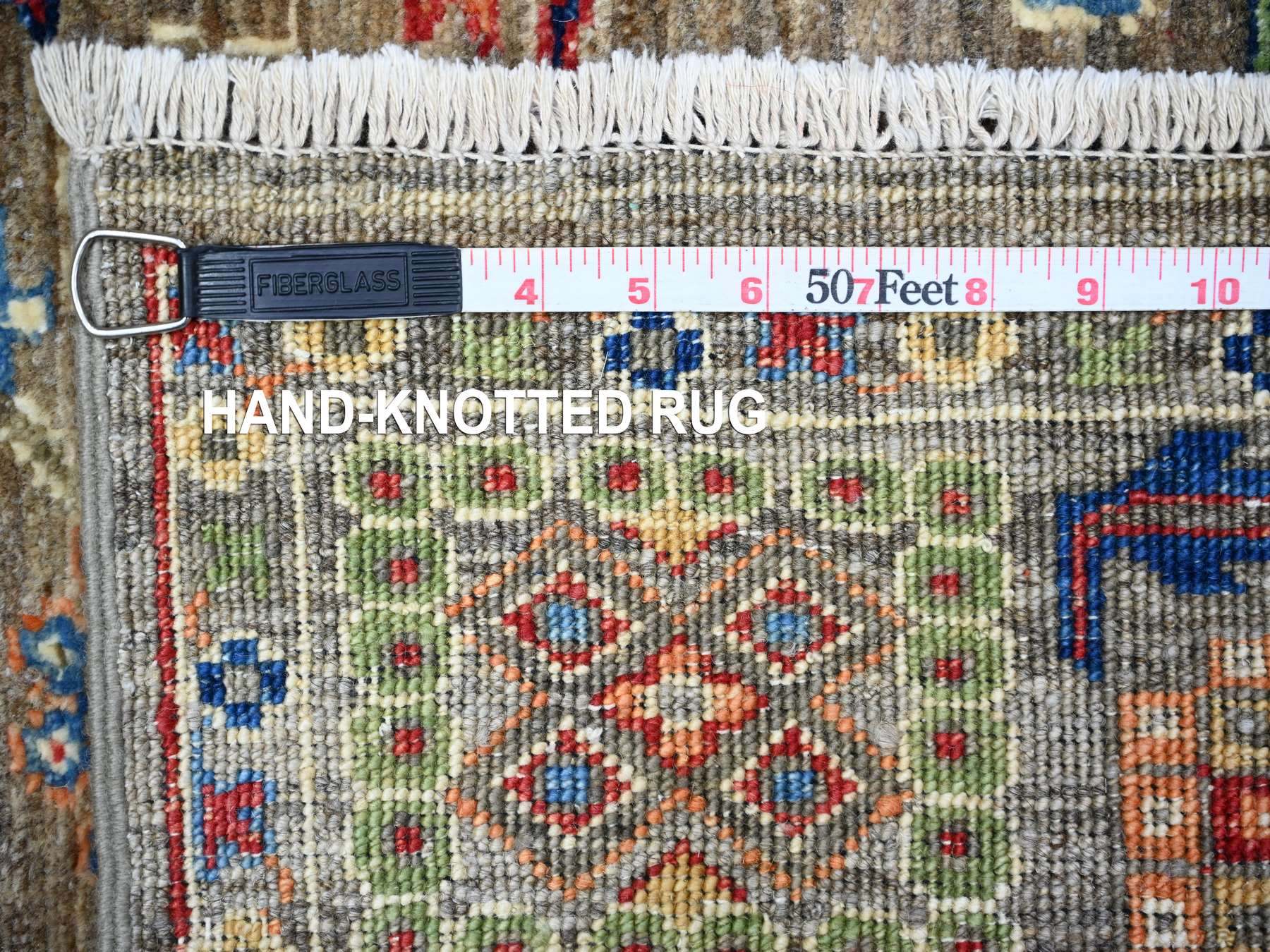 Mahal Oushak hand-knotted wool rug in Gray, 4'1" x 5'7" — SKU O088331 (view 6)