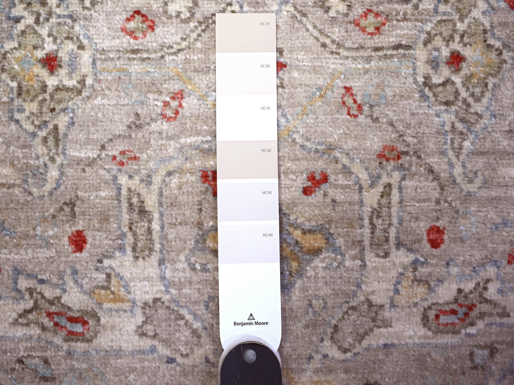 Bidjar Oushak hand-knotted wool runner in Gray, 3'1" x 13'9" — SKU O088332 (view 3)