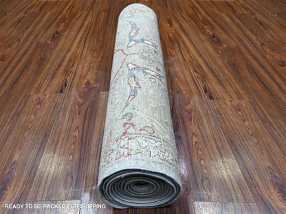 Bidjar Oushak hand-knotted wool runner in Gray, 3'1" x 13'9" — SKU O088332 (view 4)