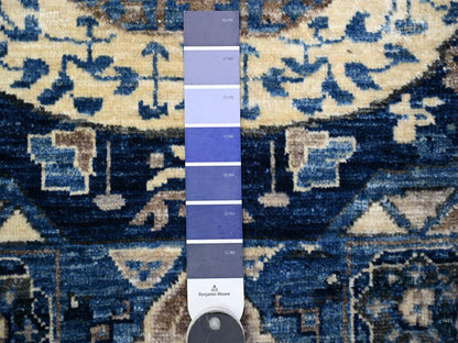Blue 2'6" x 6'8" Mamluk Hand knotted Wool Rug - Sku: O088334