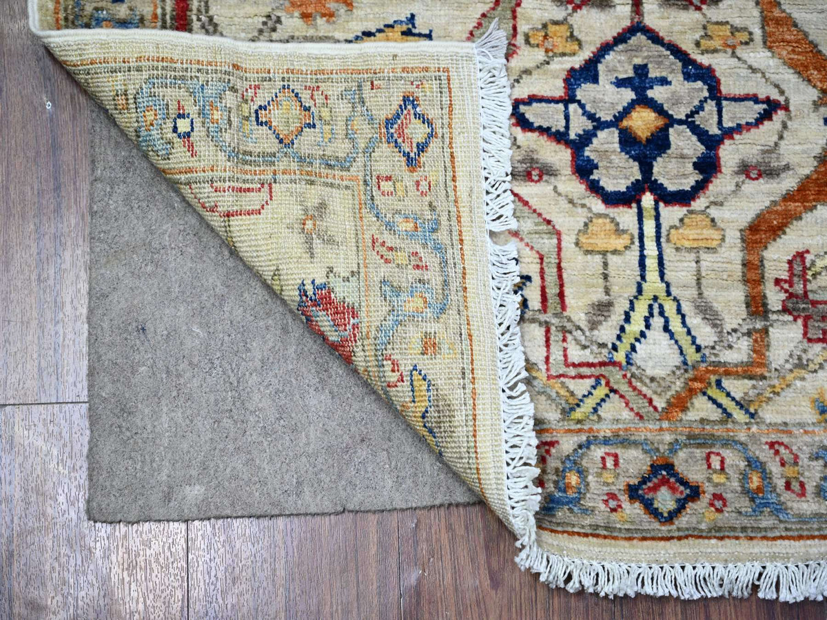 Oushak hand-knotted wool runner in Gray, 3' x 9'5" — SKU O088335 (view 2)