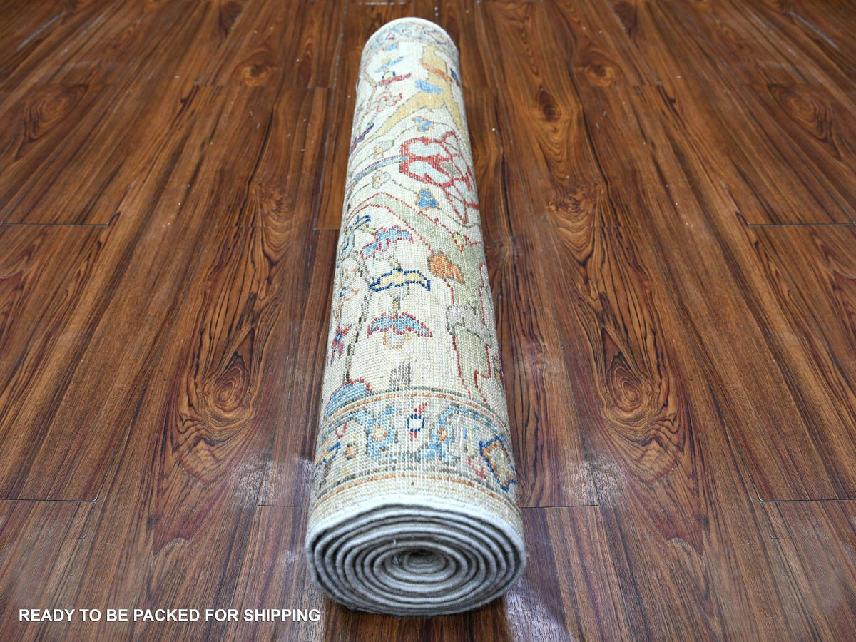 Oushak hand-knotted wool runner in Gray, 3' x 9'5" — SKU O088335 (view 4)