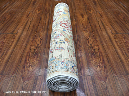 Oushak hand-knotted wool runner in Gray, 3' x 9'5" — SKU O088335 (view 4)