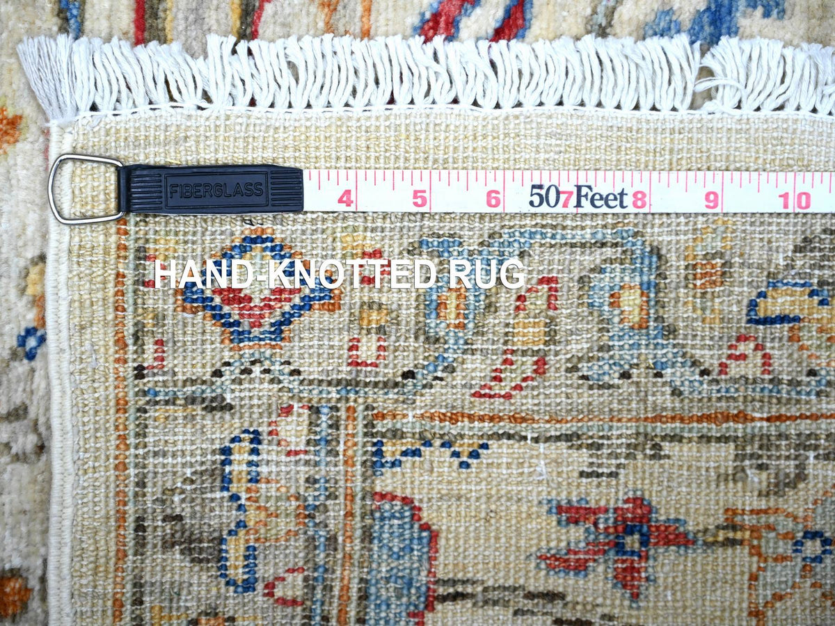 Oushak hand-knotted wool runner in Gray, 3' x 9'5" — SKU O088335 (view 6)