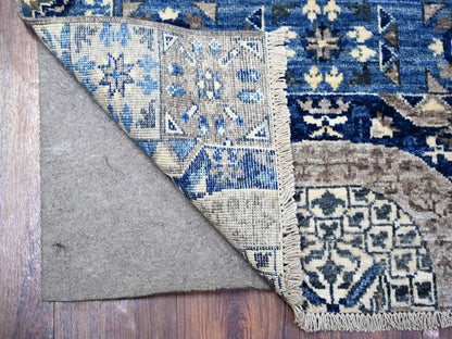 Blue 2'6" x 5'11" Mamluk Hand knotted Wool Rug - Sku: O088339