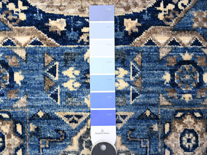 Blue 2'6" x 5'11" Mamluk Hand knotted Wool Rug - Sku: O088339