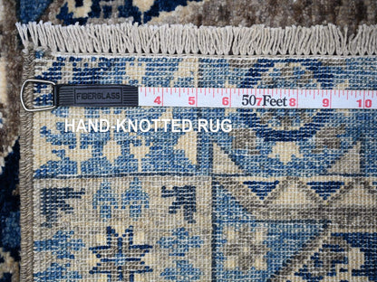 Blue 2'6" x 5'11" Mamluk Hand knotted Wool Rug - Sku: O088339