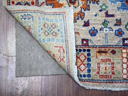 Grey 3'1" x 5'0" Oushak And Peshawar Hand knotted Wool Rug - Sku: O088341
